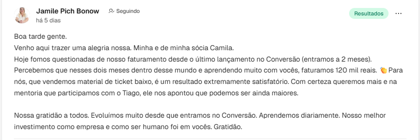 Jamile fez R$ 120 mil em 30 dias com materiais didáticos